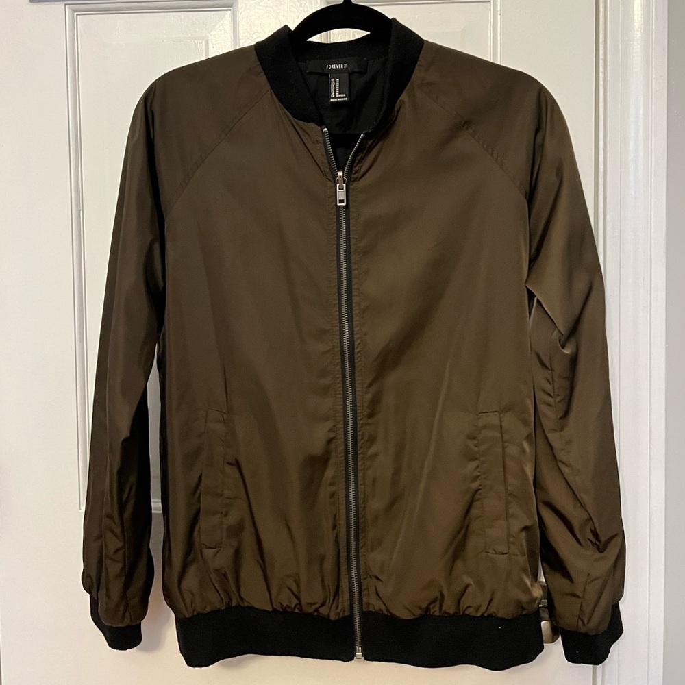 Forever 21 Green Bomber Jacket